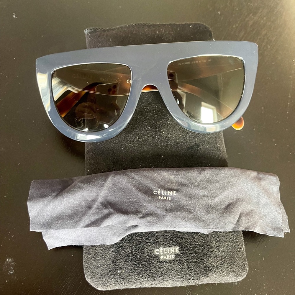 Celine 41398/S Navy Blue Andrea Flat Top Sunglasses